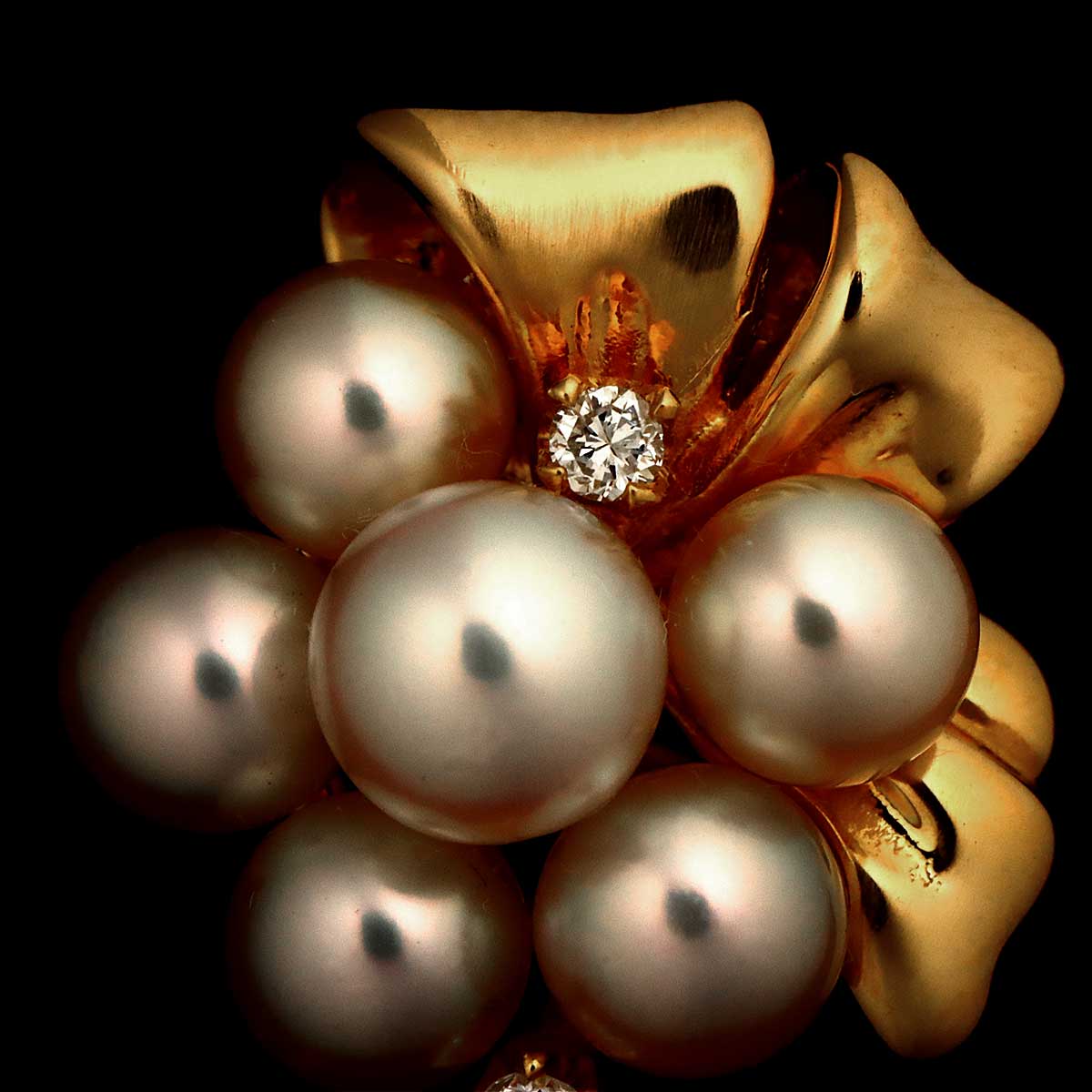 Baby Pearl Diamond 0.03/0.03ct Earrings 18K YG 750