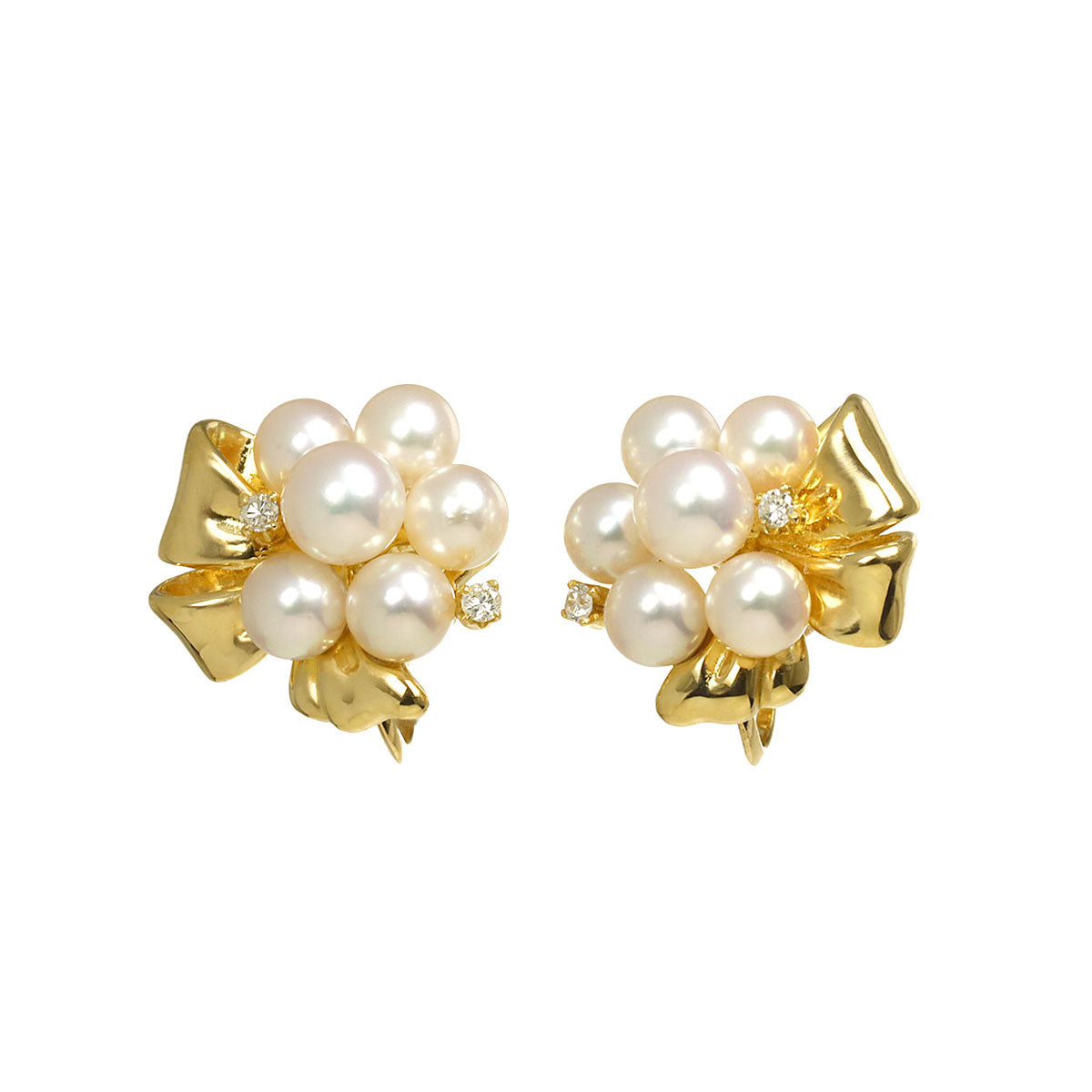 Baby Pearl Diamond 0.03/0.03ct Earrings 18K YG 750