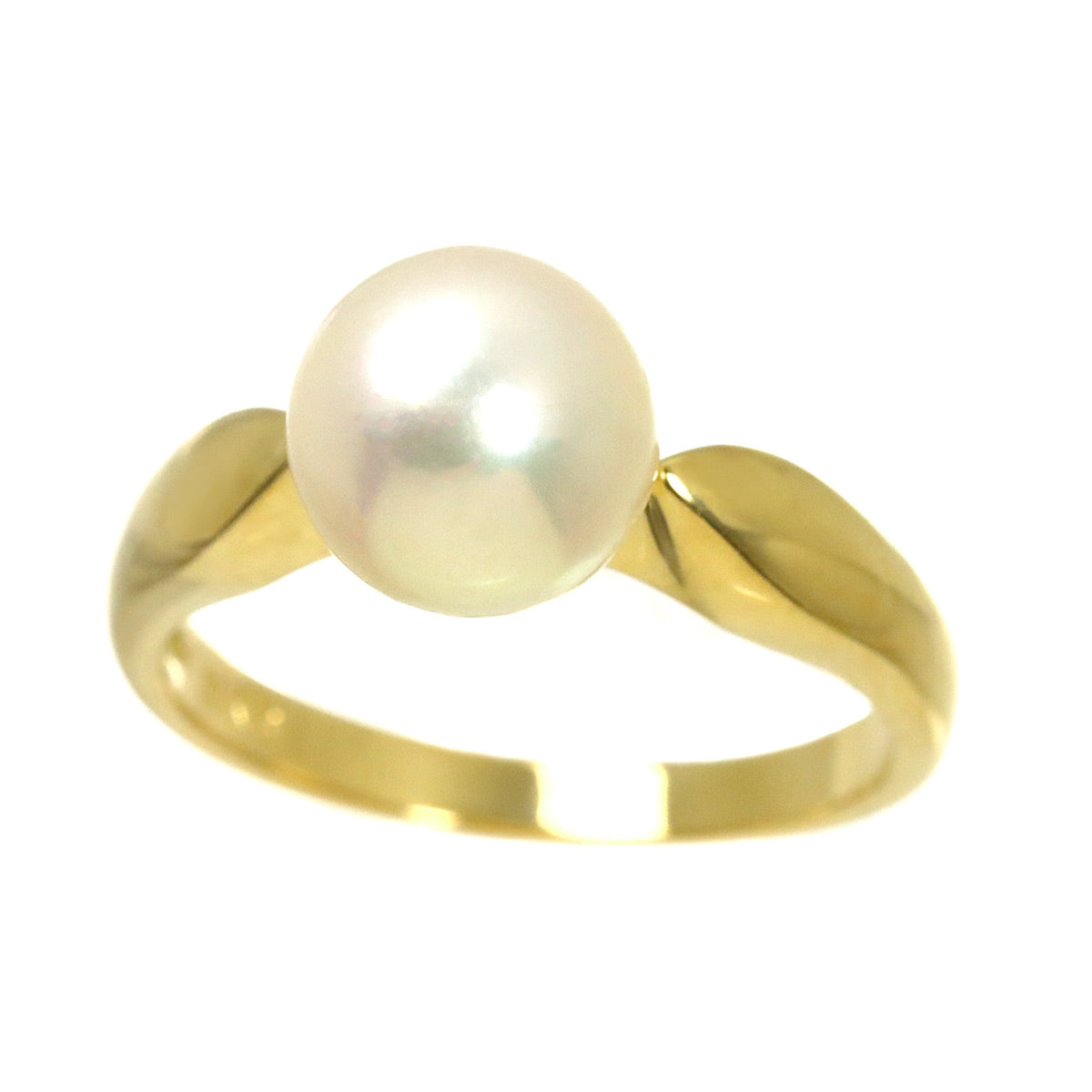 Akoya Pearl 8.3mm Ring 18K YG 750 Size5.5-5.75(US)