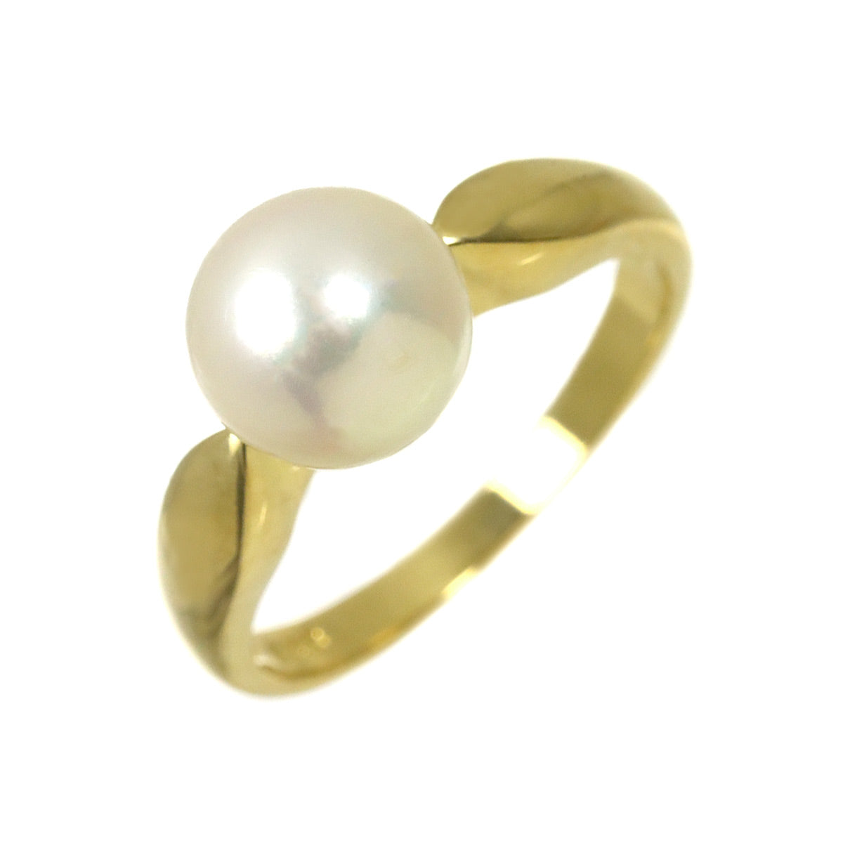 Akoya Pearl 8.3mm Ring 18K YG 750 Size5.5-5.75(US)
