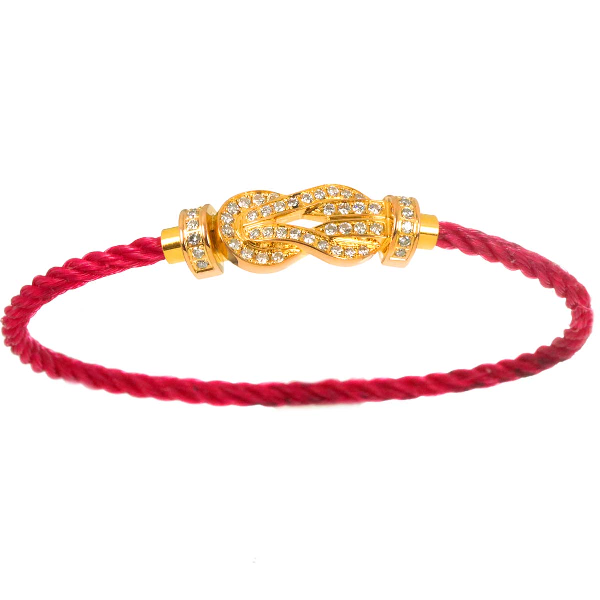 Chance Infinie Diamond Bracelet MM 18K Pink Gold 750 Steel size14