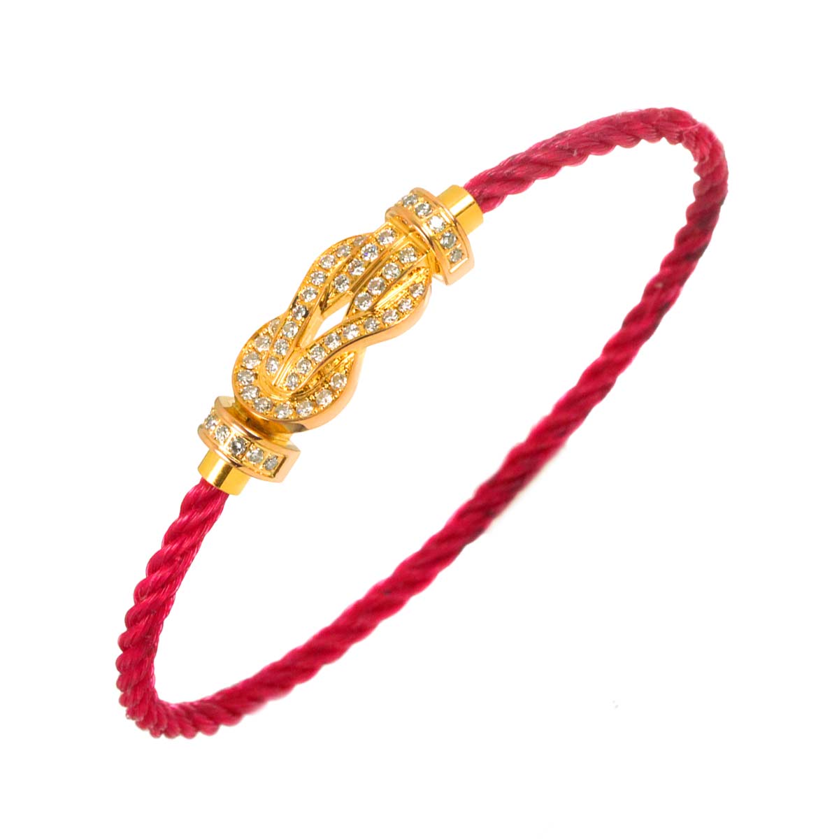 Chance Infinie Diamond Bracelet MM 18K Pink Gold 750 Steel size14