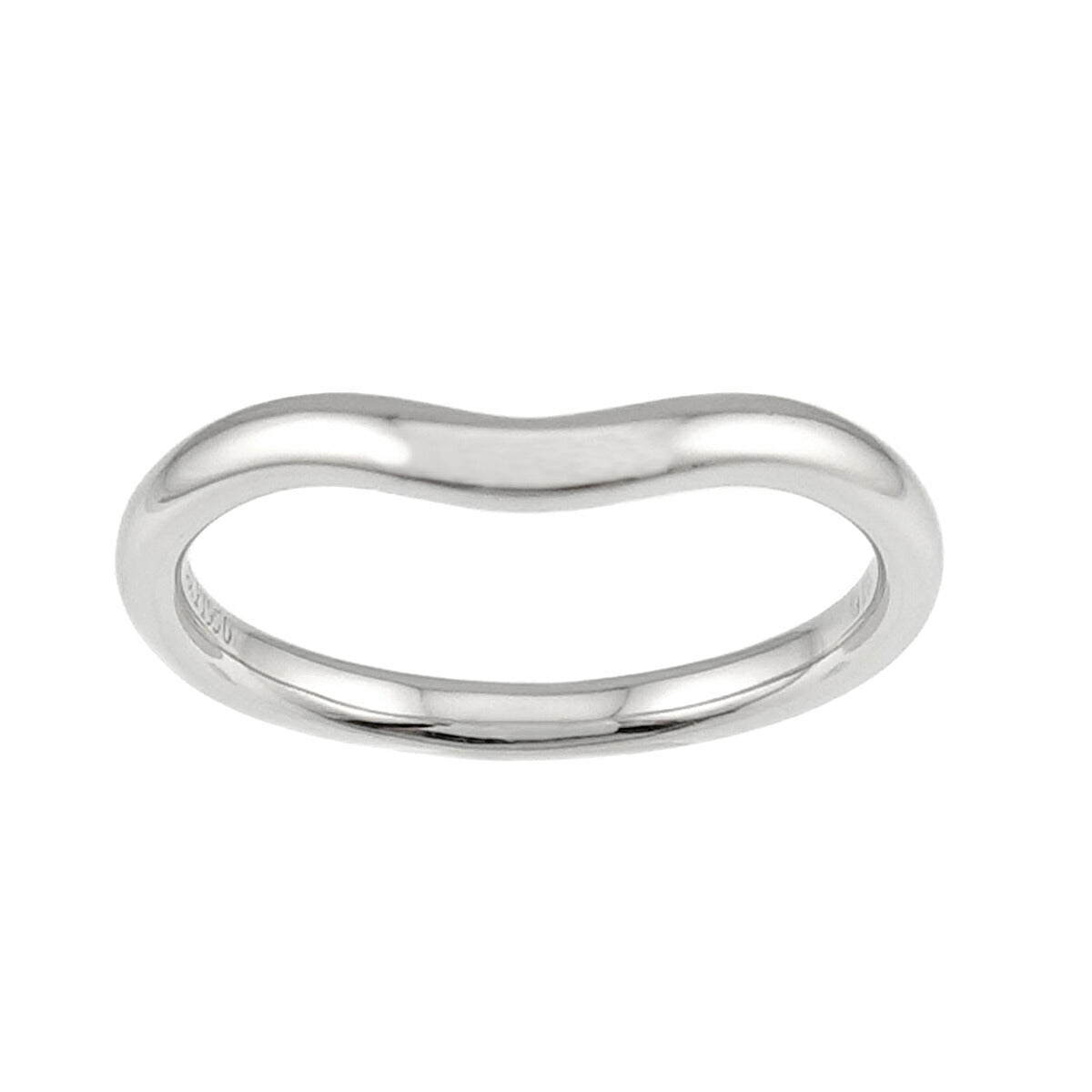 Curved Band Ring Pt Platinum size4.75-5(US)
