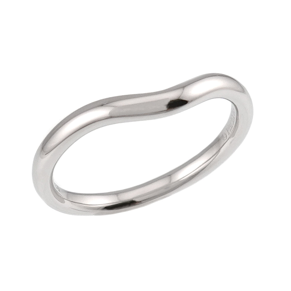 Curved Band Ring Pt Platinum size4.75-5(US)