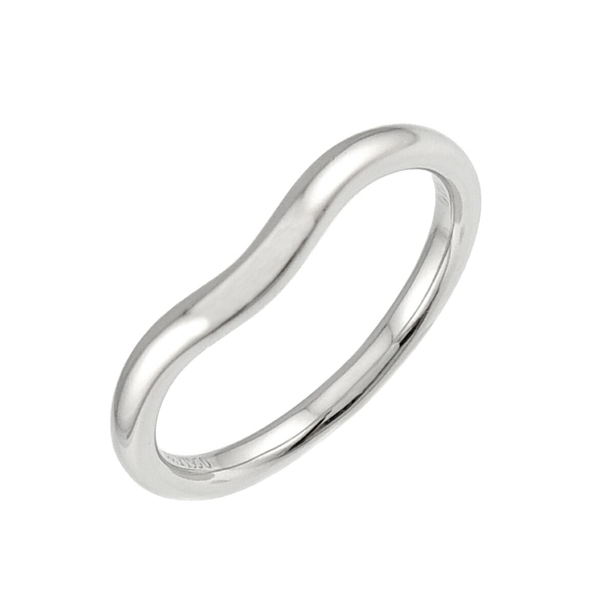Curved Band Ring Pt Platinum size4.75-5(US)