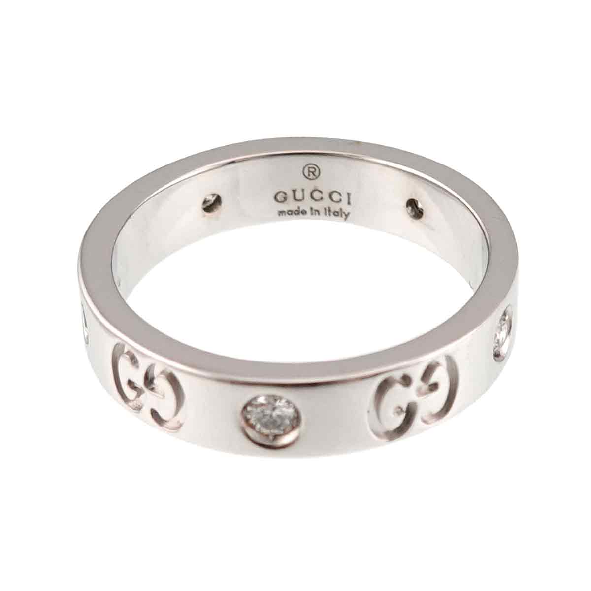 ICON Ring Diamond 18K WG White Gold 750 size9 4.75-5(US)