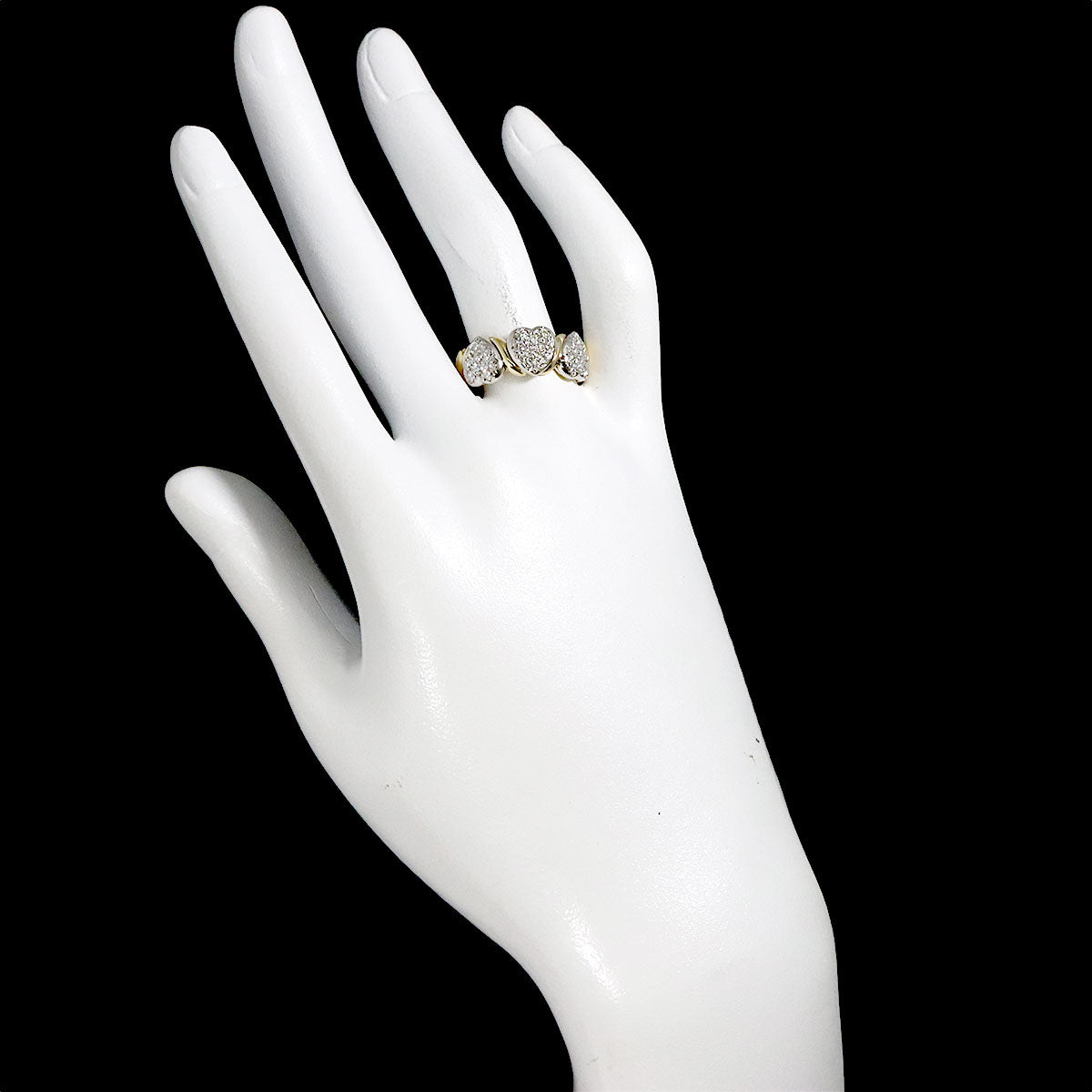 Diamond 0.40ct Ring 18K YG 750 PT Size7.5-7.75(US)