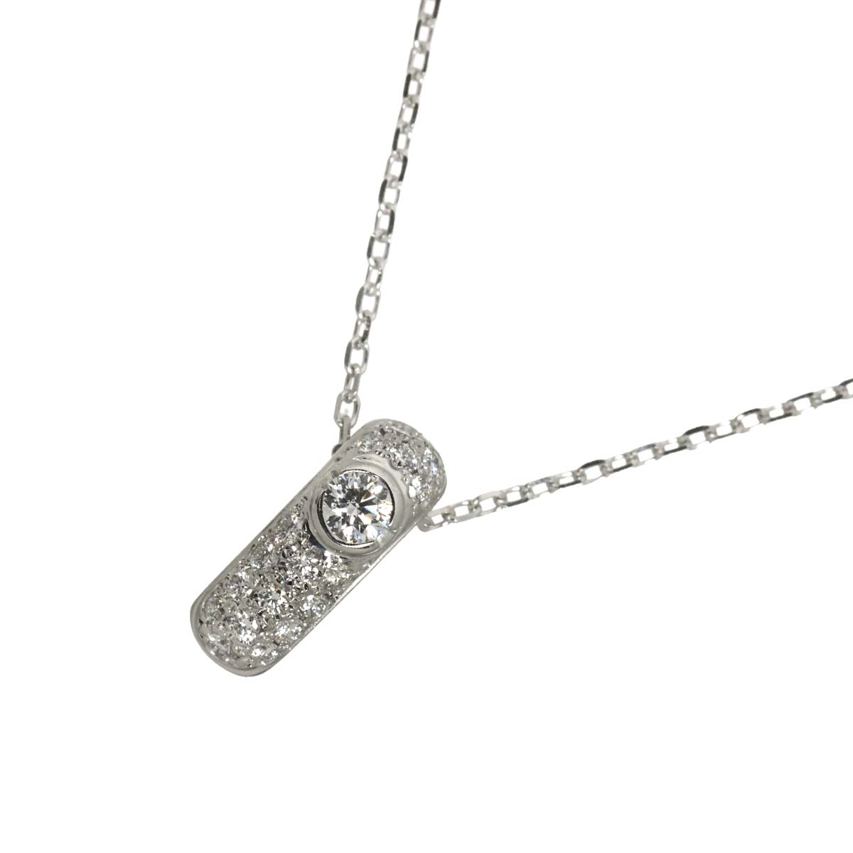 Diamond 0.24ct Necklace 18K White Gold 750