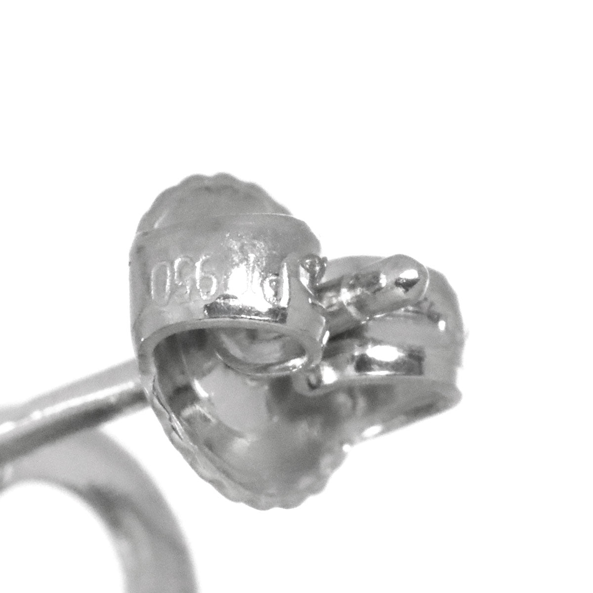 Open Heart Earrings Pierced Pt