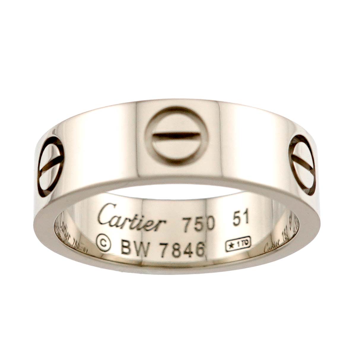 Love Classic Ring 18K White Gold 750 size51 5.25(US)