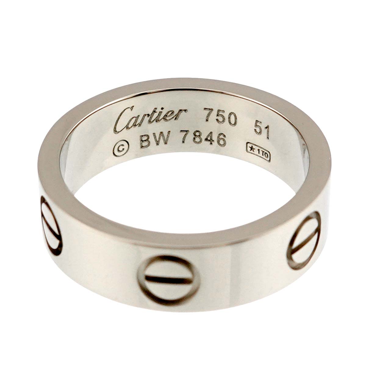 Love Classic Ring 18K White Gold 750 size51 5.25(US)