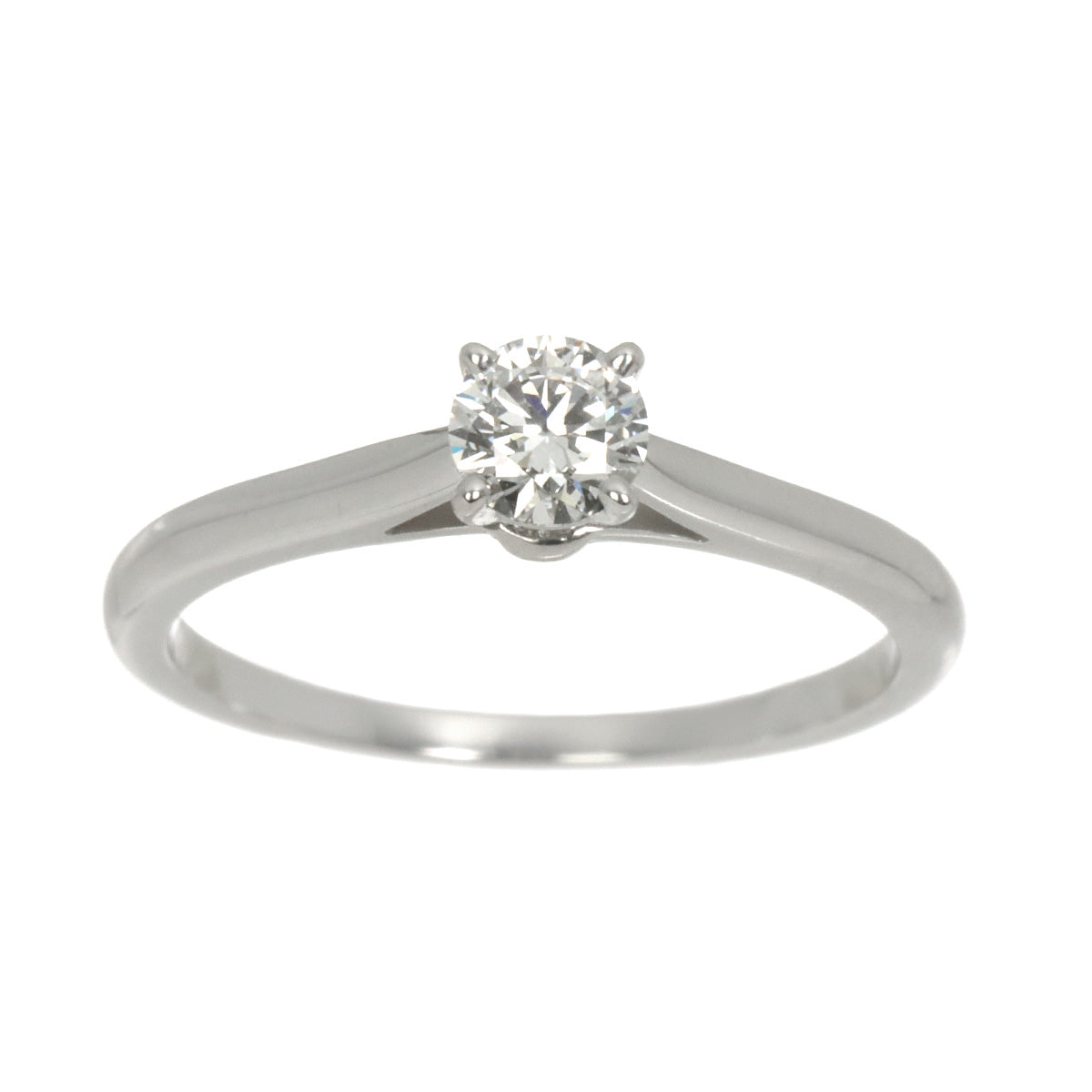 Diamond 0.25ct F/IF/3EX Ring 18K WG 750 Size48 4.5(US)