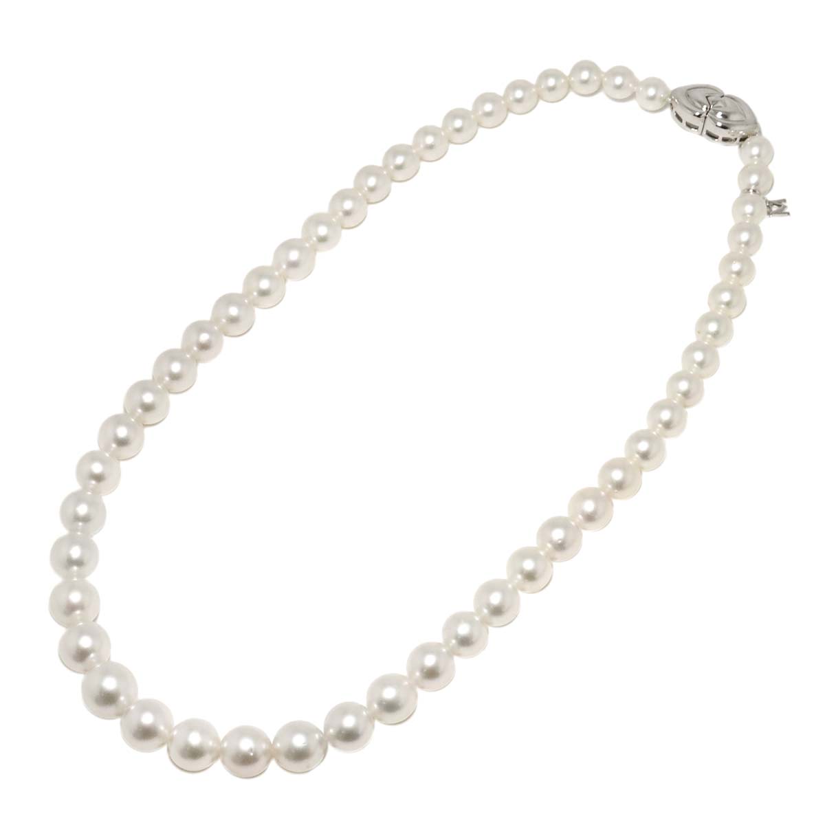Akoya Pearl 10.6-7.1mm Necklace 18K White Gold 750