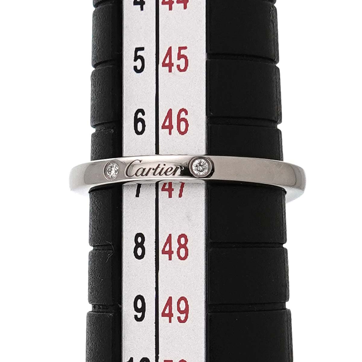 Ballerine curve Diamond 3P Ring Pt Pt size47 4(US)
