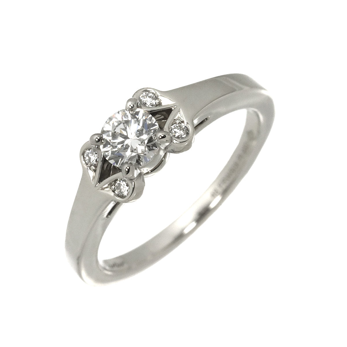 Ballerine Diamond 0.30ct G/VS2/3EX Ring Pt Size48 4.5(US)