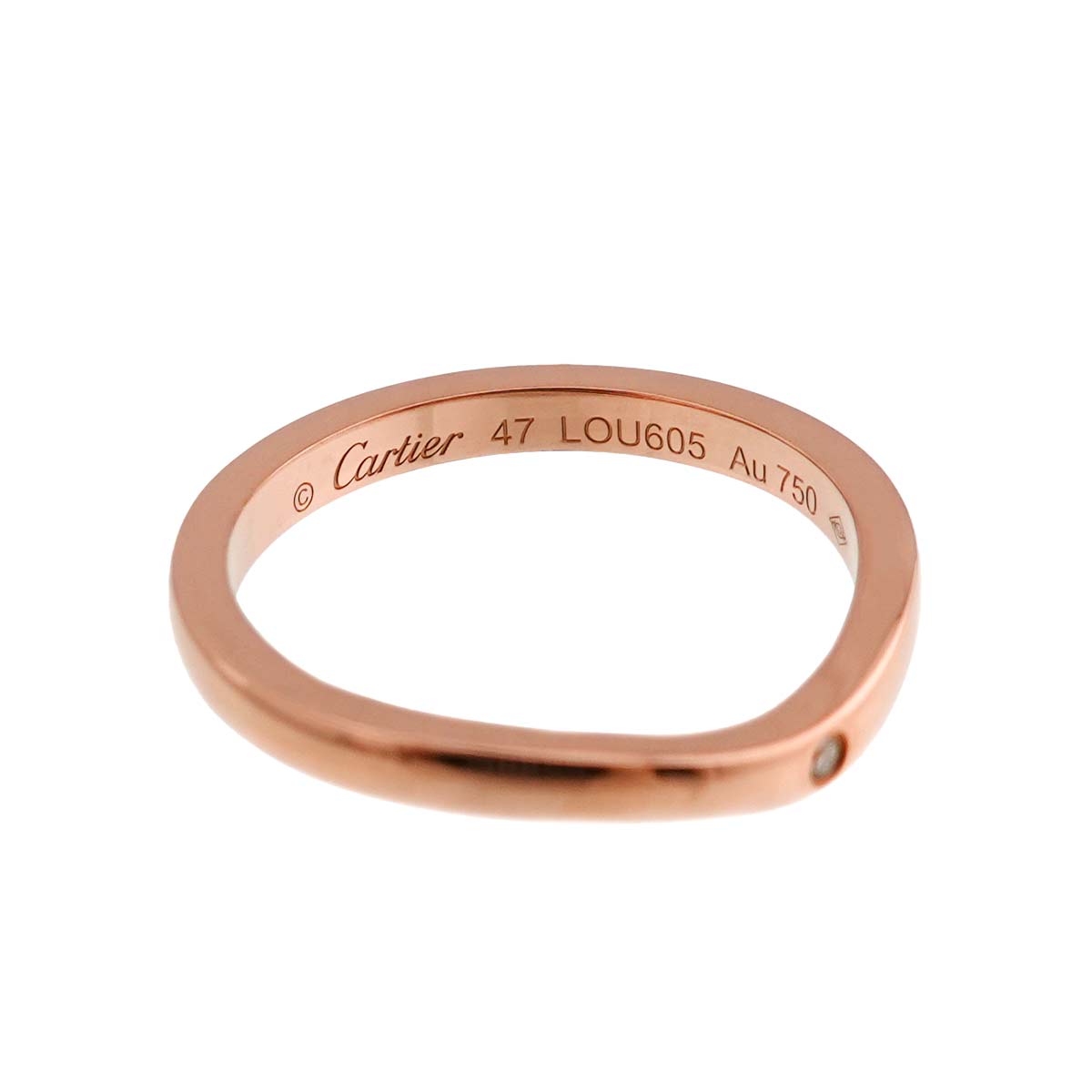 Ballerine curve Diamond 3P Ring PG size47 4(US)