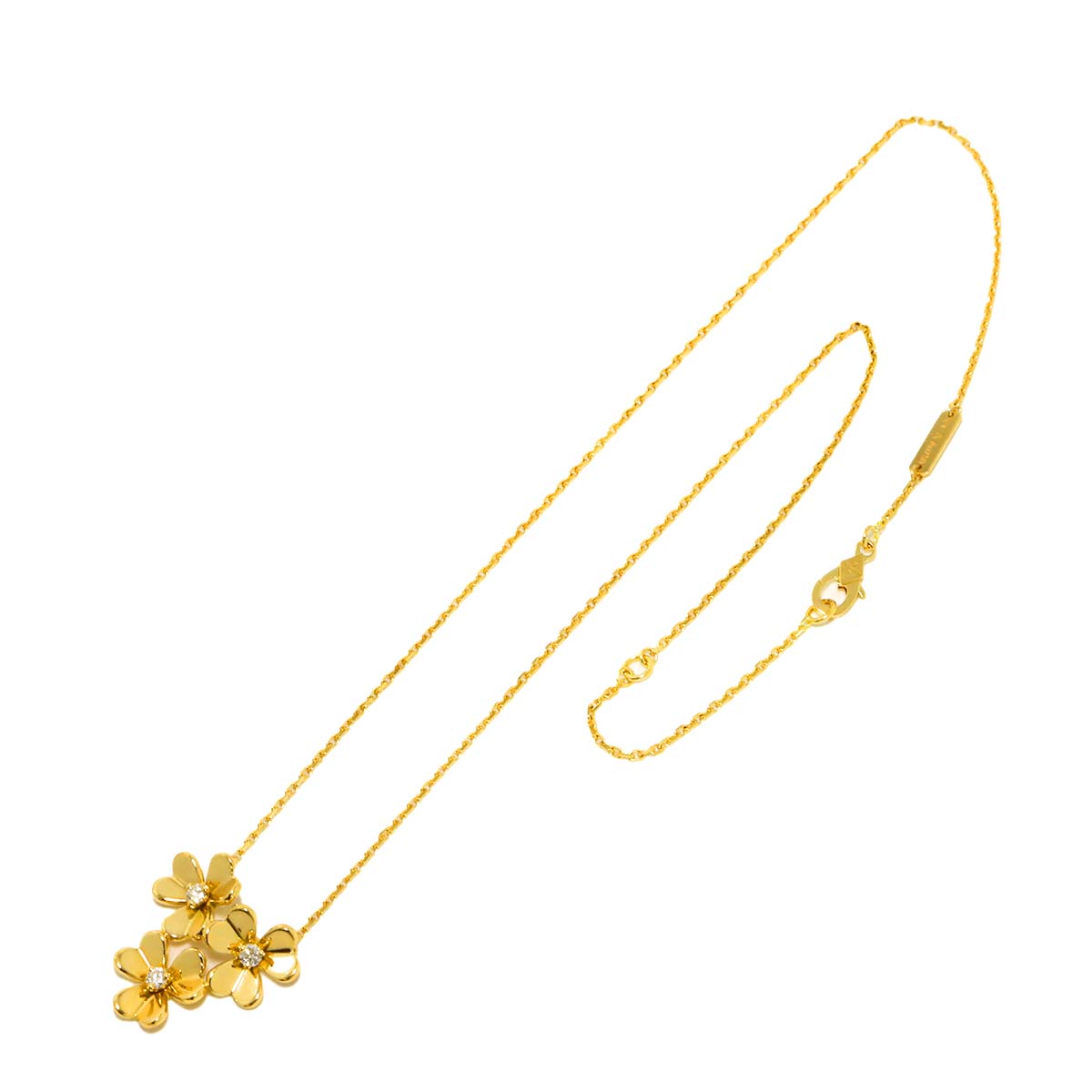 Frivole 3 Flower Diamond Mini Necklace 18K YG 750