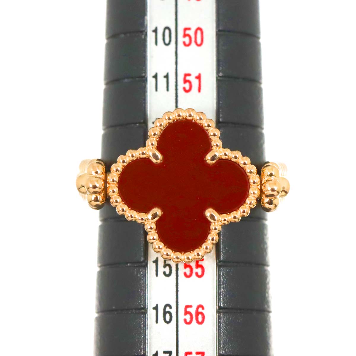 Vintage Alhambra Diamond Ring 18K PG size53 6.75US
