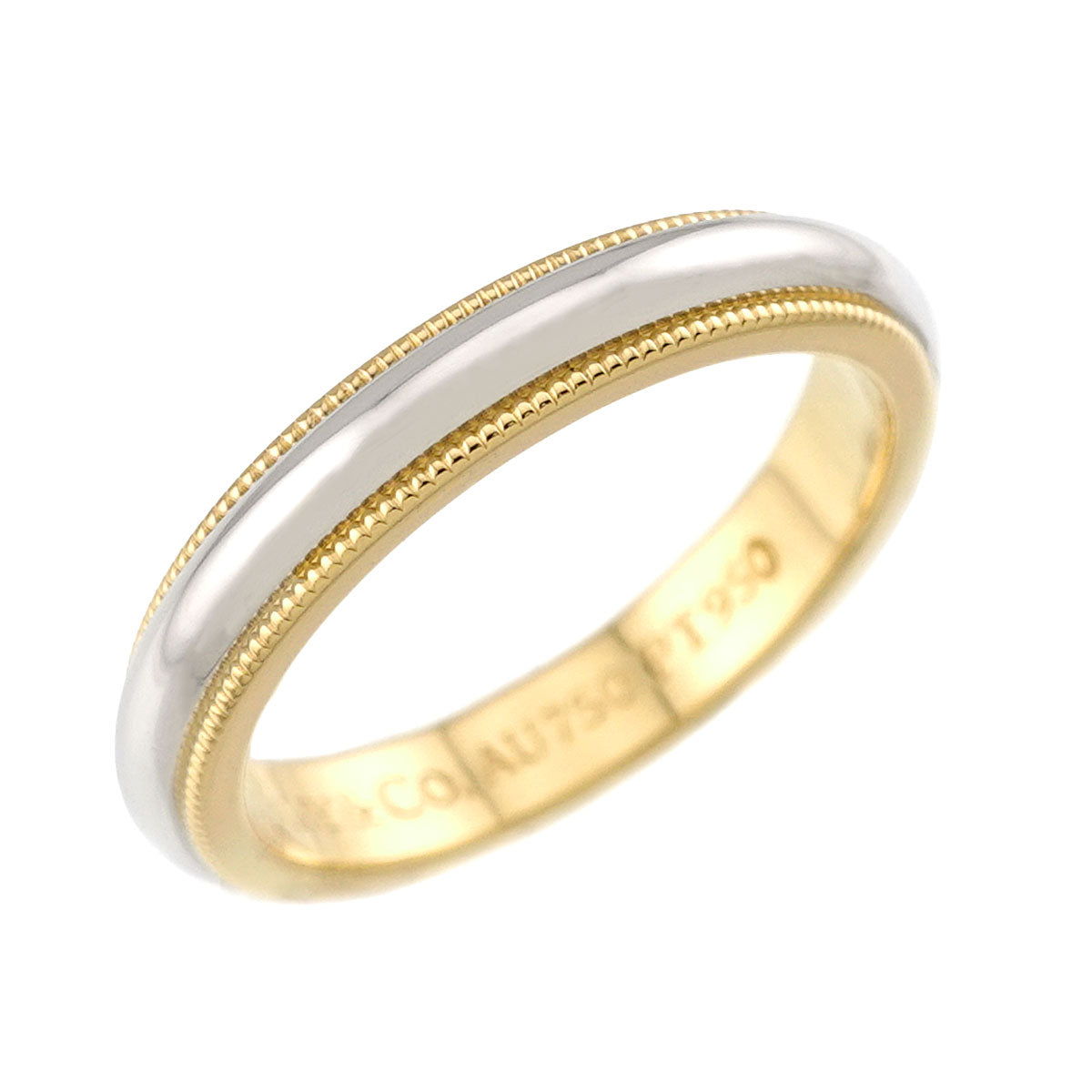 Milgrain Band Ring 18K YG 750 Pt Size5.25-5.5(US)