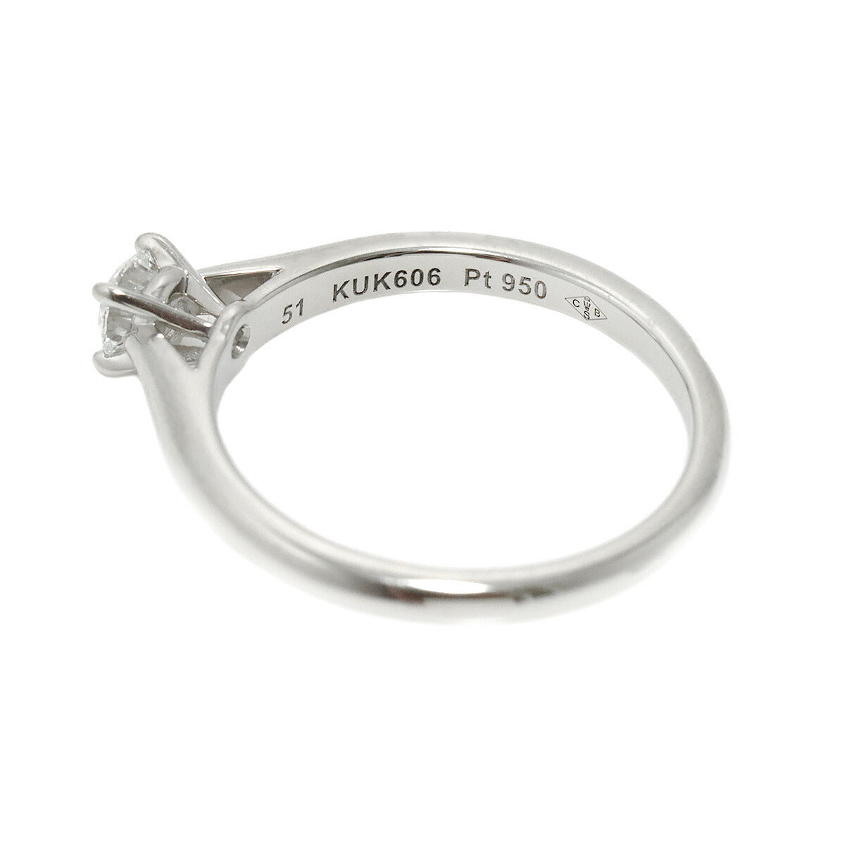 Diamond 0.23ct D/VS1/3EX Ring Platinum size46 3.25-3.75(US)