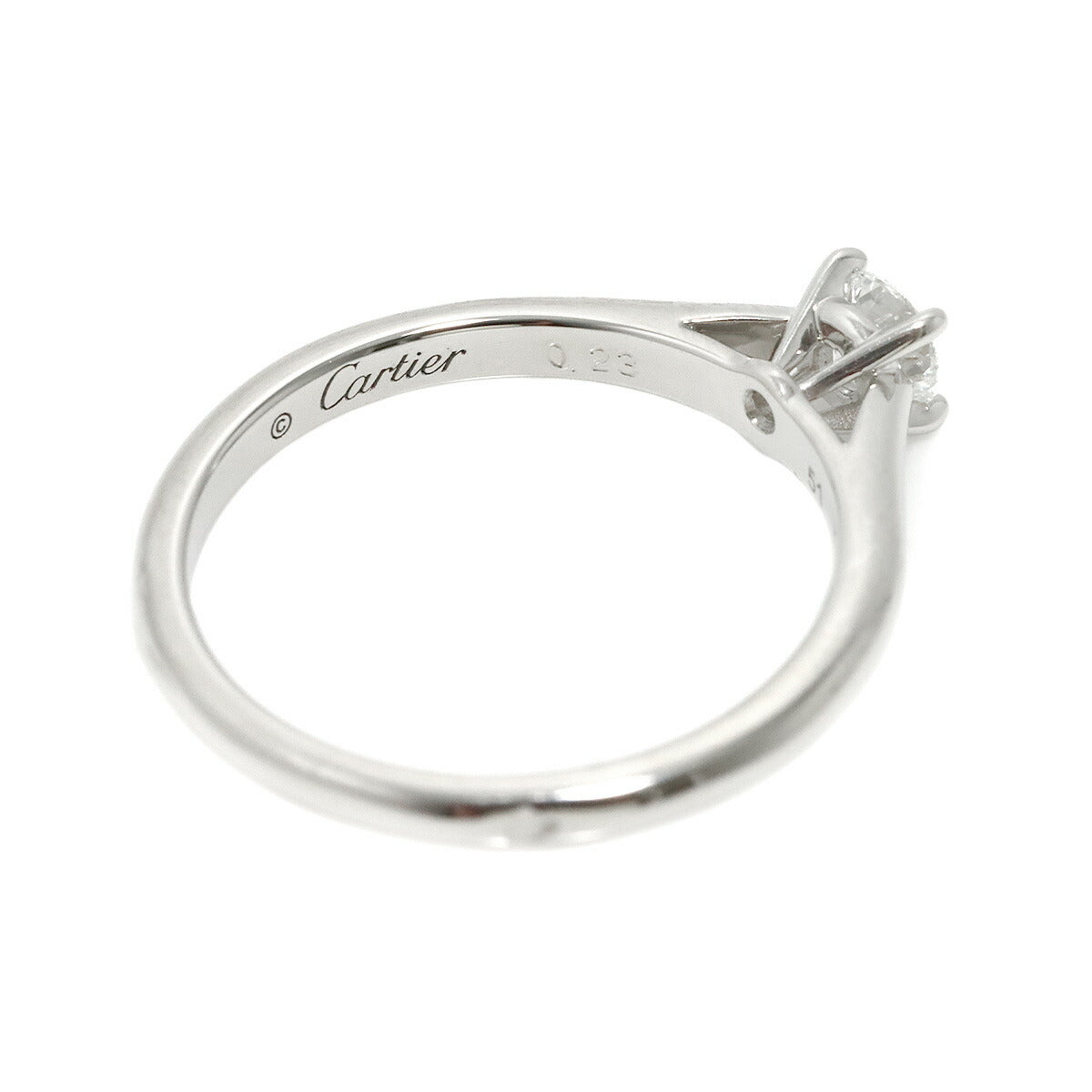 Diamond 0.23ct D/VS1/3EX Ring Platinum size46 3.25-3.75(US)