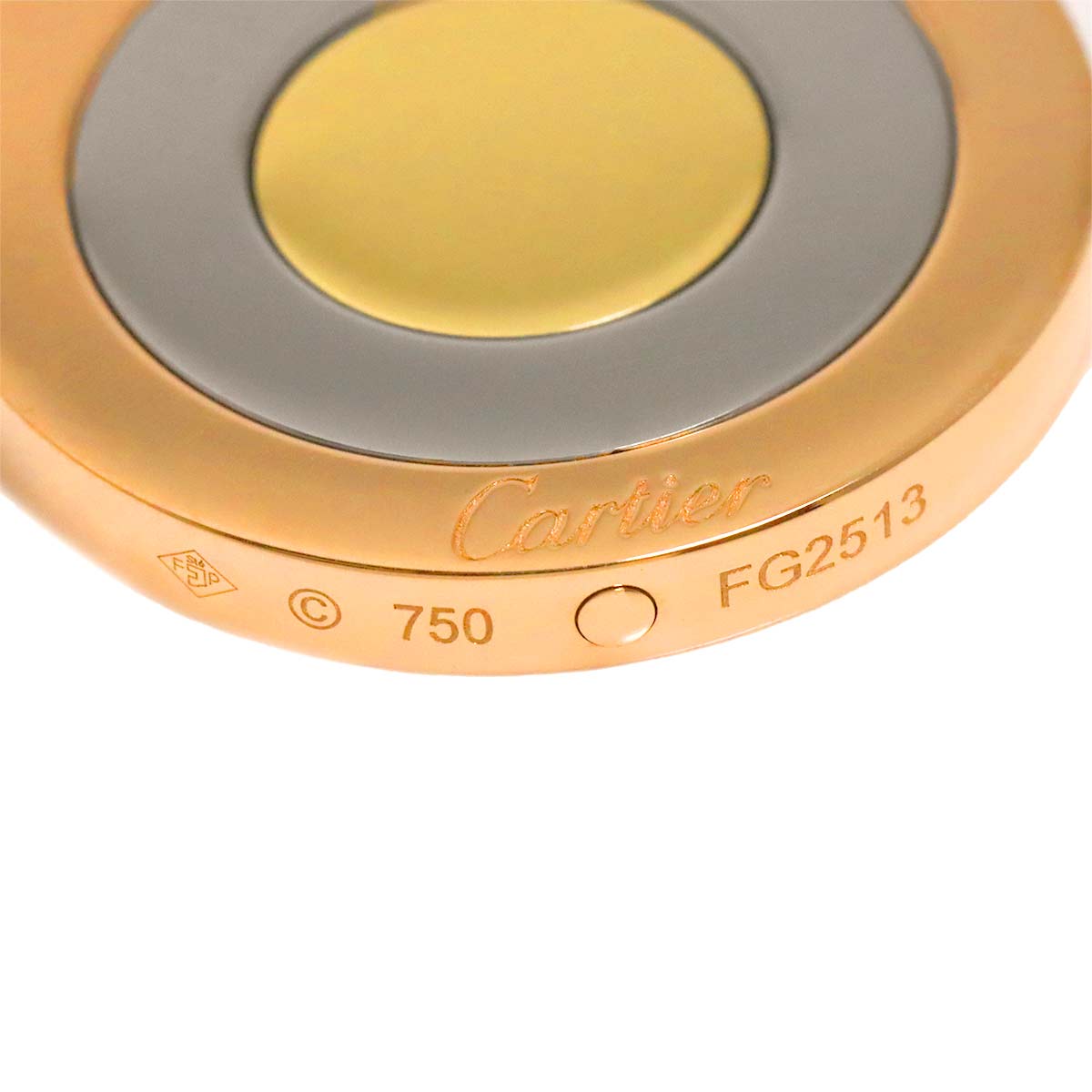 Round Trinity Necklace 18K YG WG PG 750
