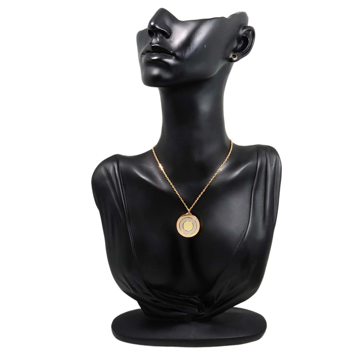 Round Trinity Necklace 18K YG WG PG 750
