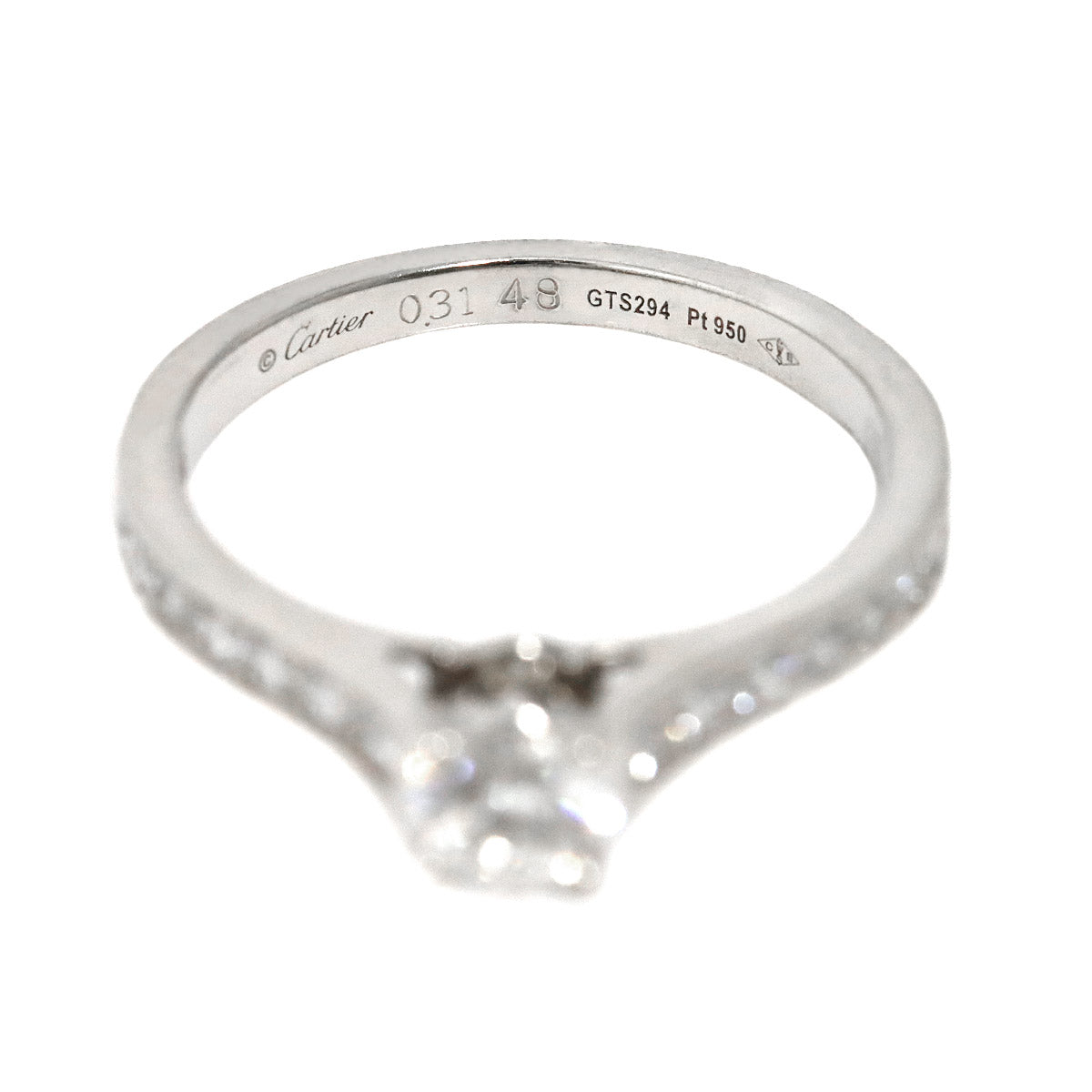 Diamond 0.31ct H/VS1/3EX Ring Platinum size48 4.5(US)