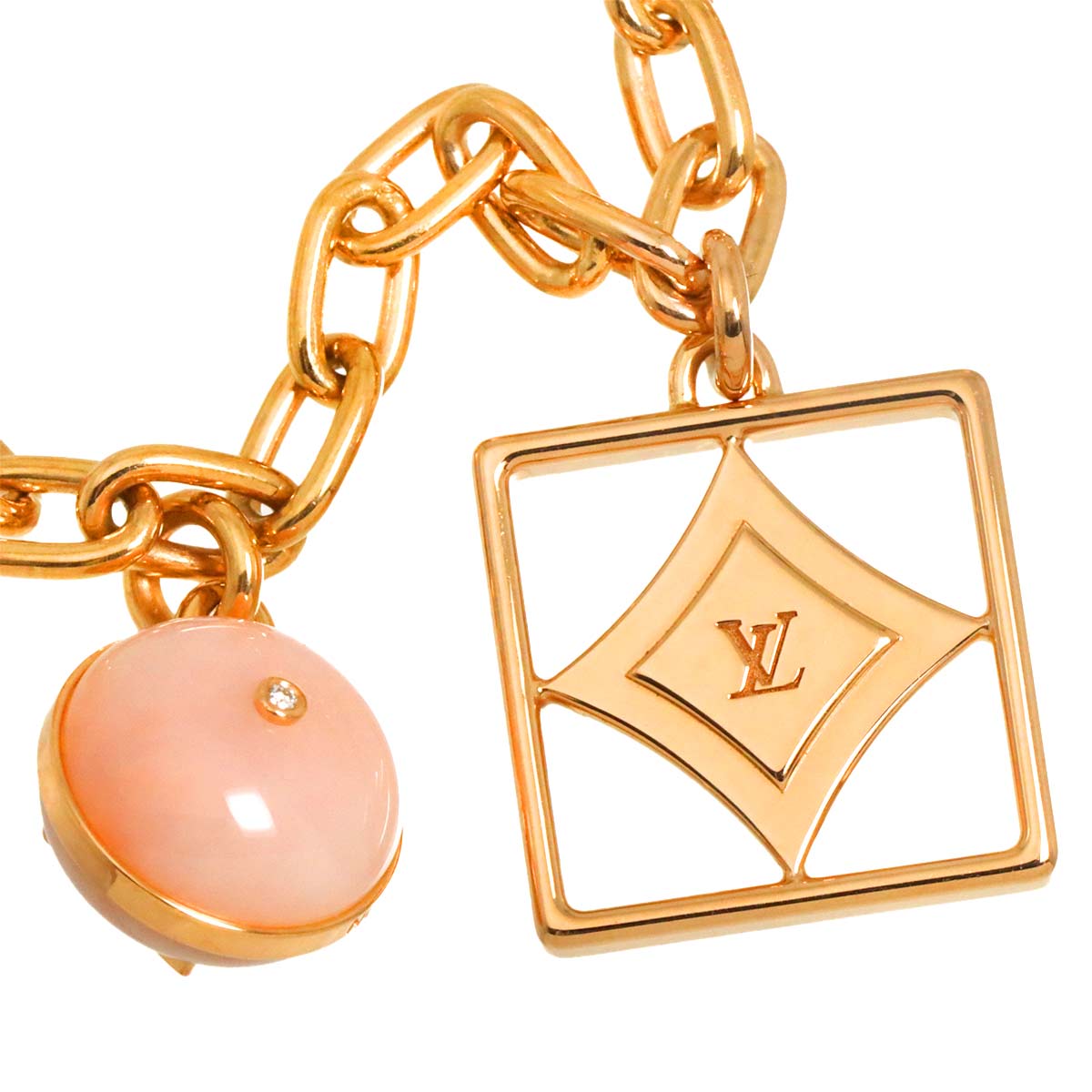 Blossom Opal MOP Diamond Necklace 18K PG Pink Gold 750