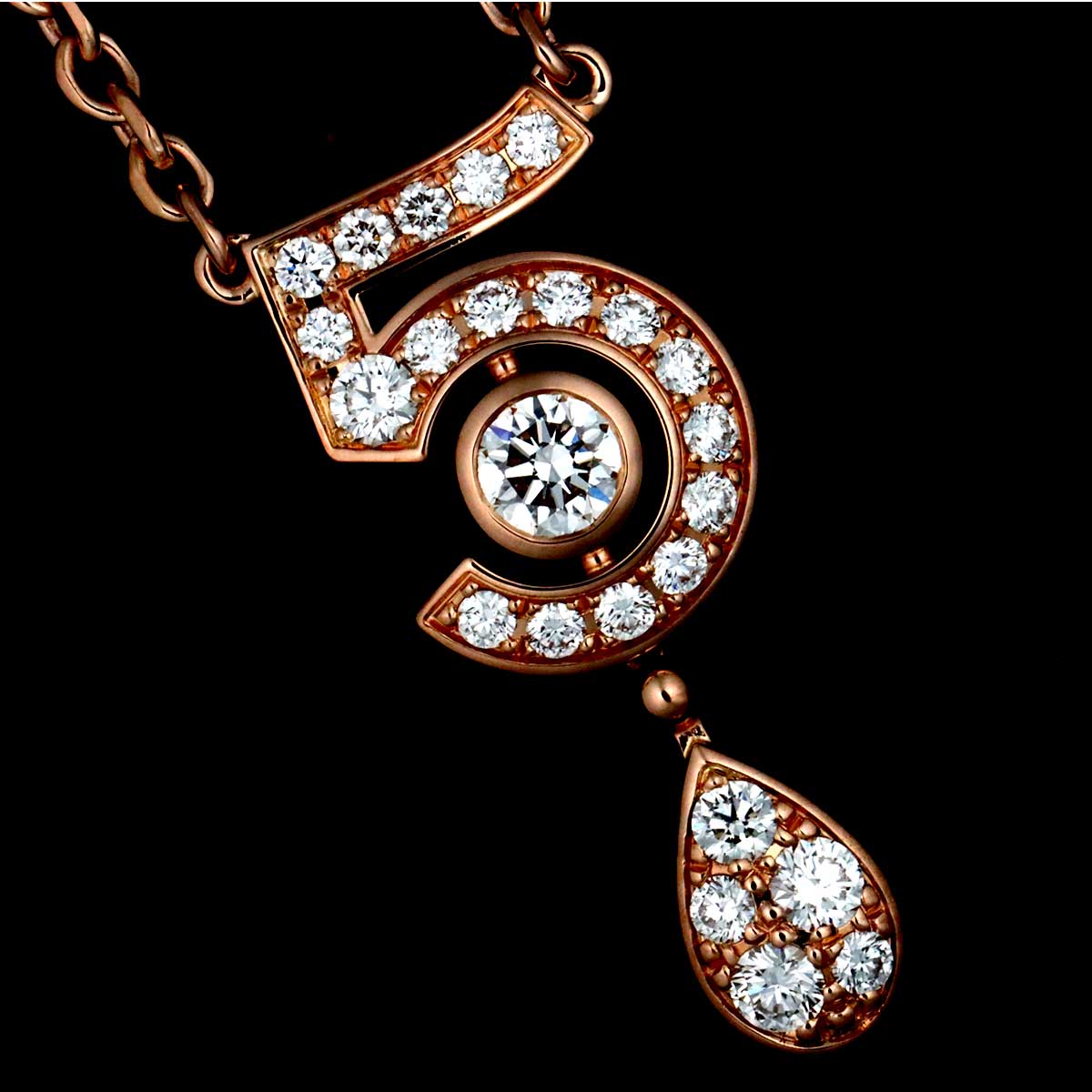 Eternal Diamond Necklace 18K Pink Gold 750