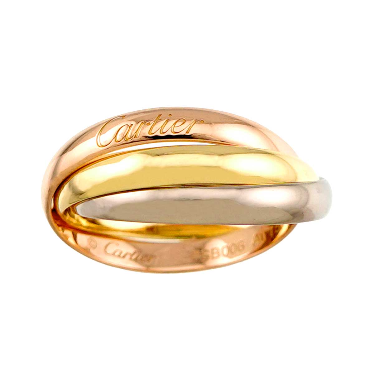 Trinity SM Ring 18K YG WG PG 750 Size49 4.75-5(US)