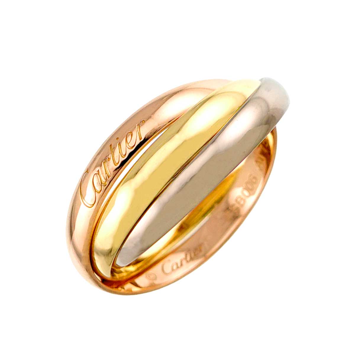 Trinity SM Ring 18K YG WG PG 750 Size49 4.75-5(US)