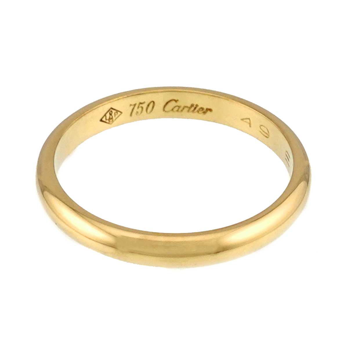 1895 Classic Band Ring 18K Yellow Gold 750 size49 4.75-5(US)