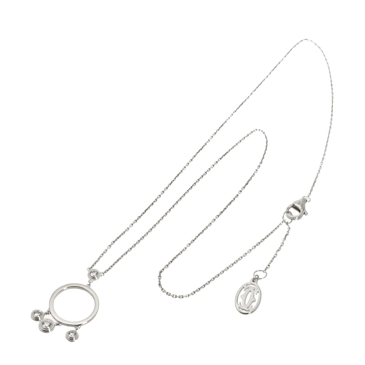 Diamant Leger Diamond Necklace 18K White Gold 750