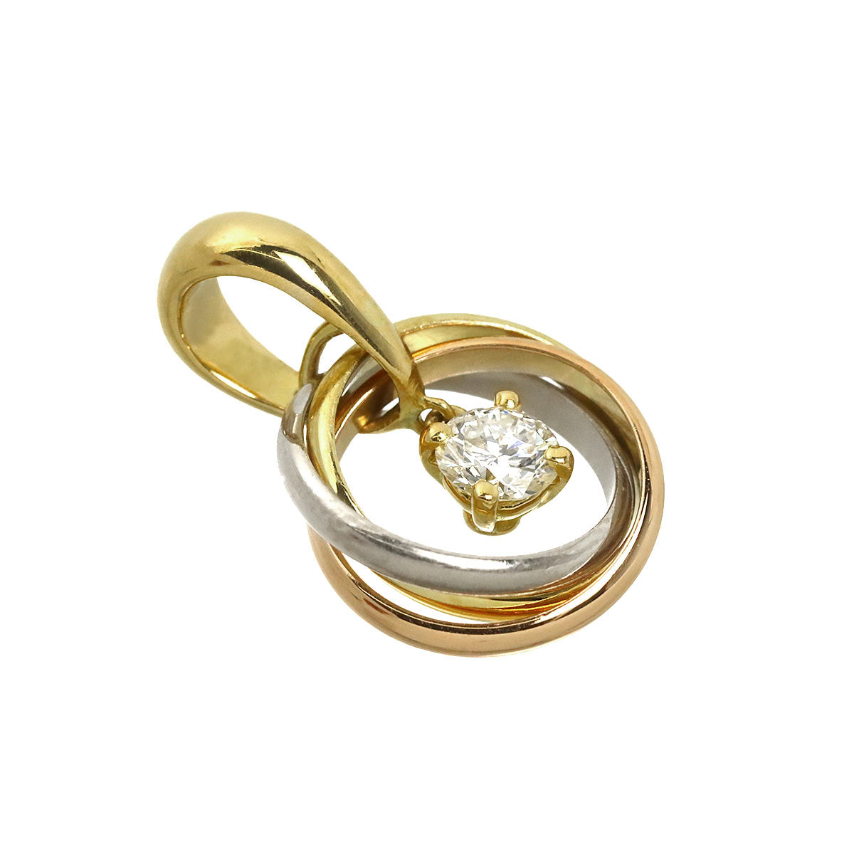 Trinity Diamond Pendant Top 18K YG WG PG 750