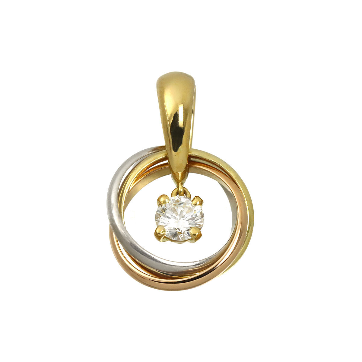 Trinity Diamond Pendant Top 18K YG WG PG 750