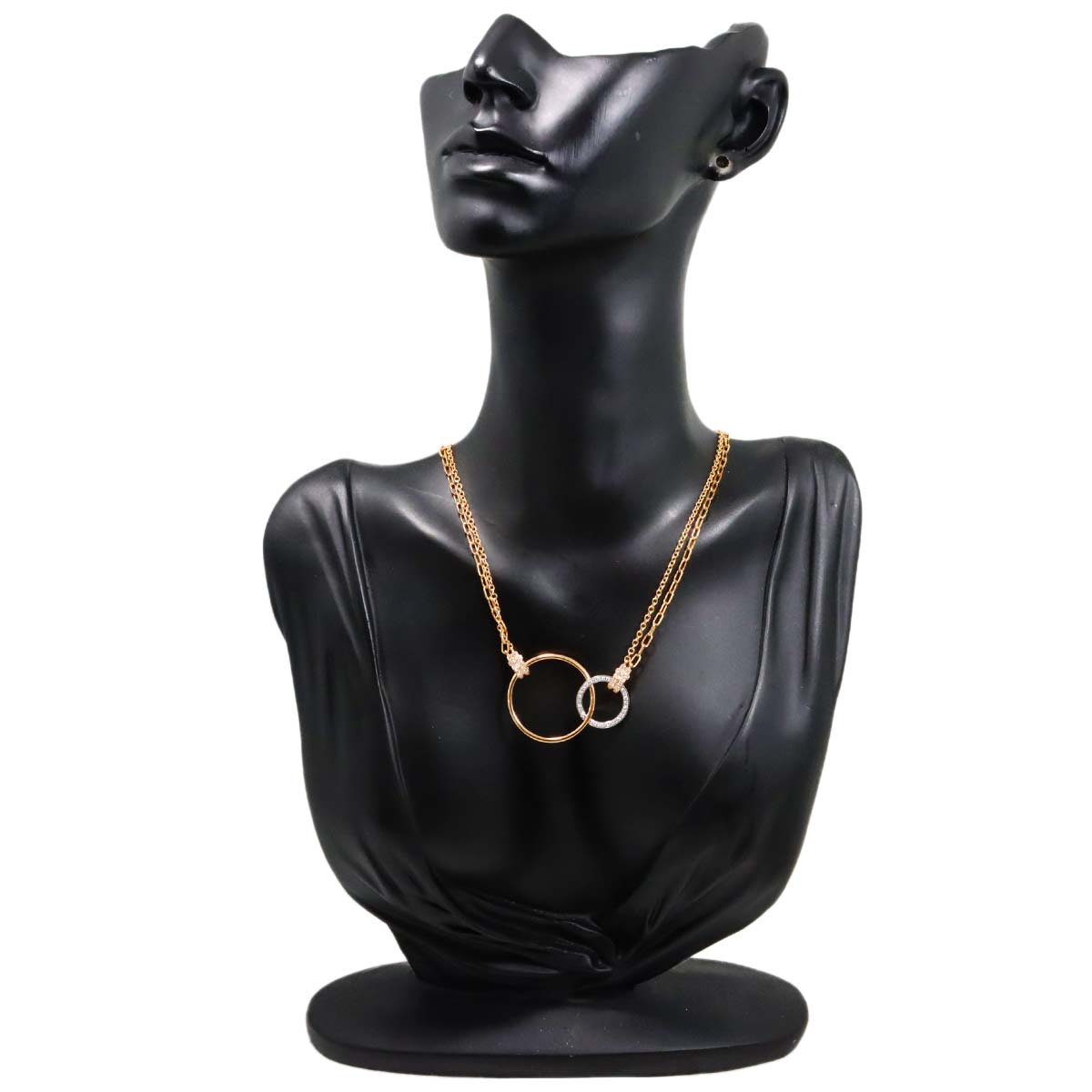 Possession Diamond Necklace 18K Pink White Gold 750