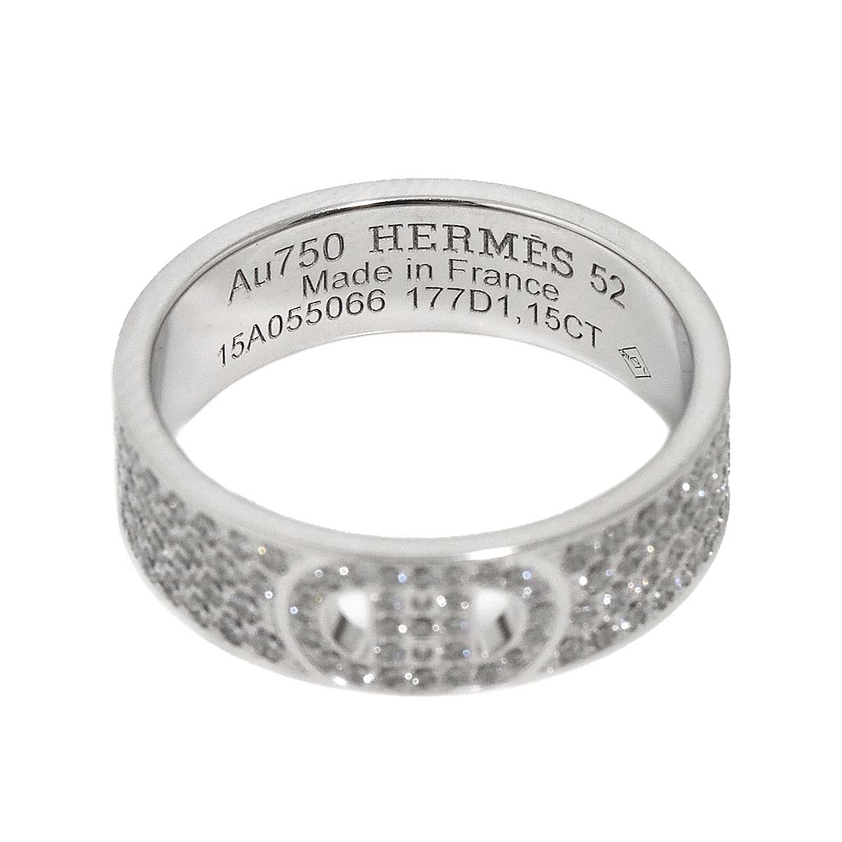 H Dunkle Diamond 1.15ct Ring 18K White Gold Size52 5.75-6(US)