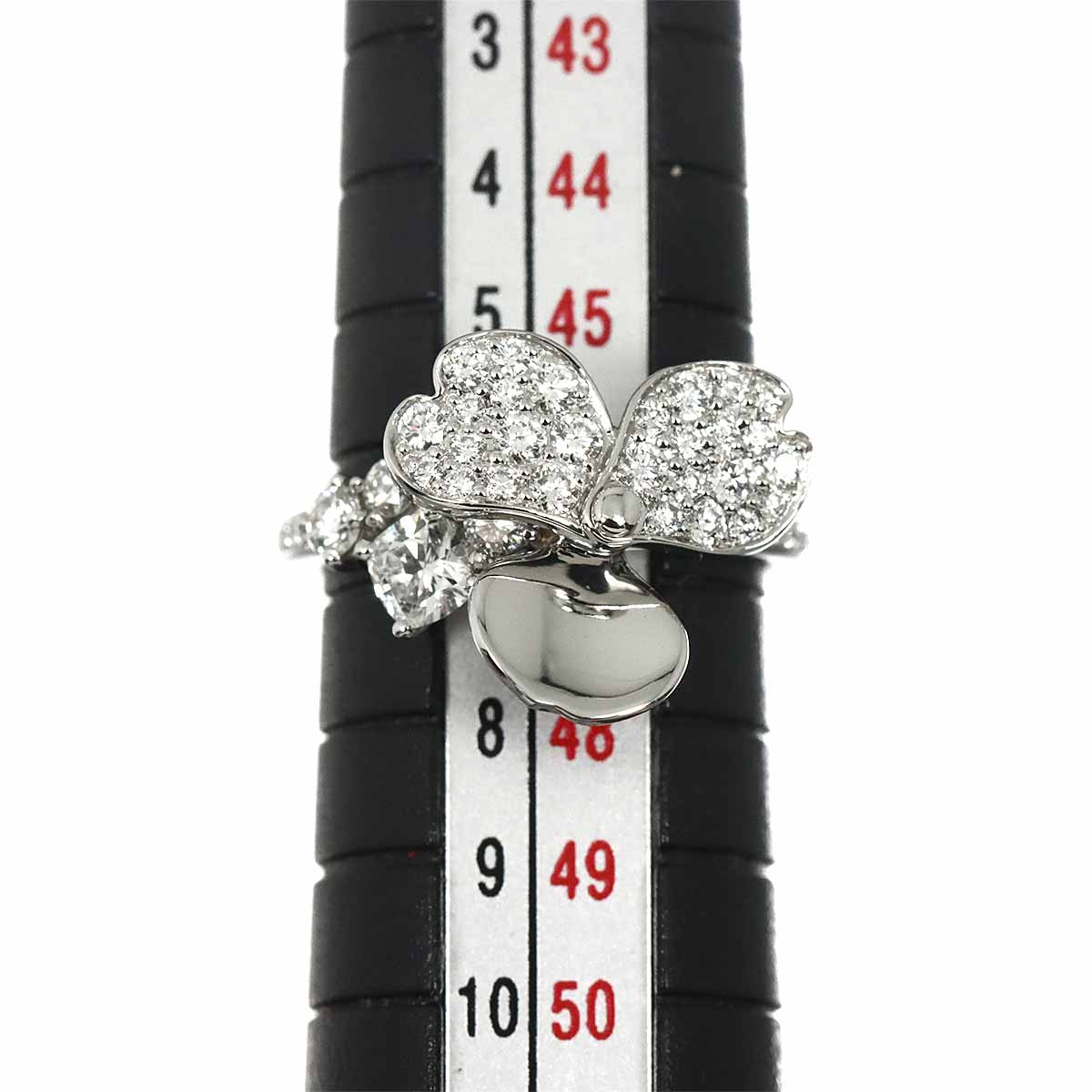 Flower Diamond Ring Platinum size3.75-4(US)