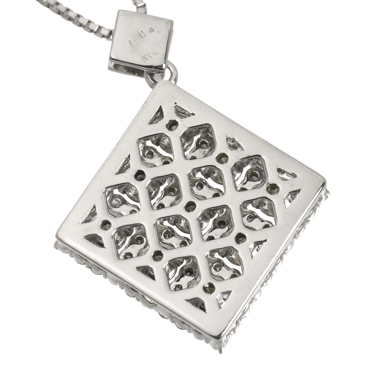Diamond 1.04ct Necklace 18K WG White Gold 750