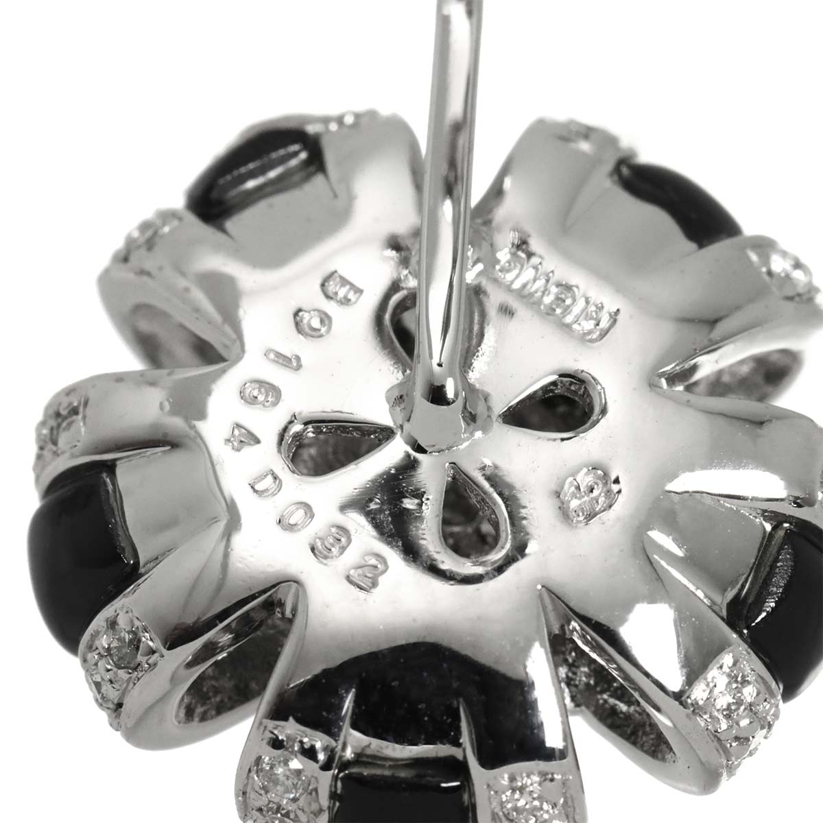 Diamond 0.32ct/0.32ct Earrings Clip on 18K 14K White Gold 750 585