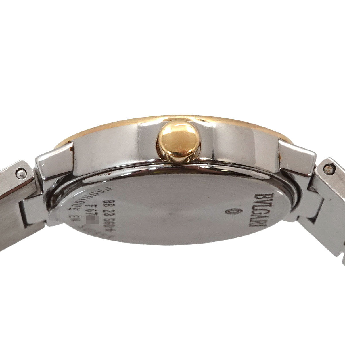 BVLGARIBVLGARI Two Tones BB23SGD 750 YG Black Dial Ladies