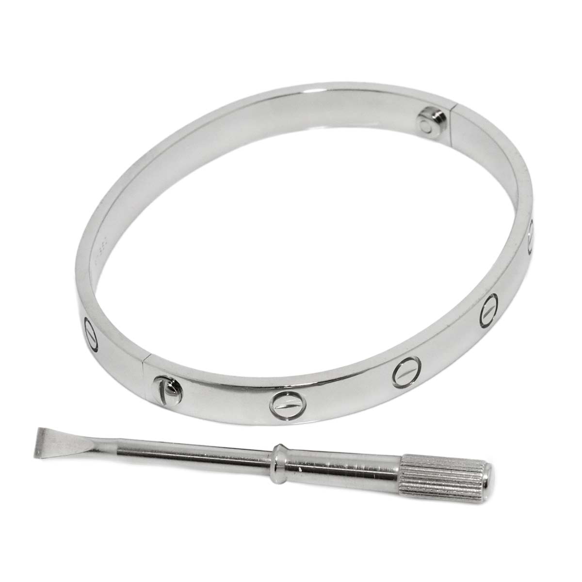 Love Bracelet Bangle Pt Platinum Size18