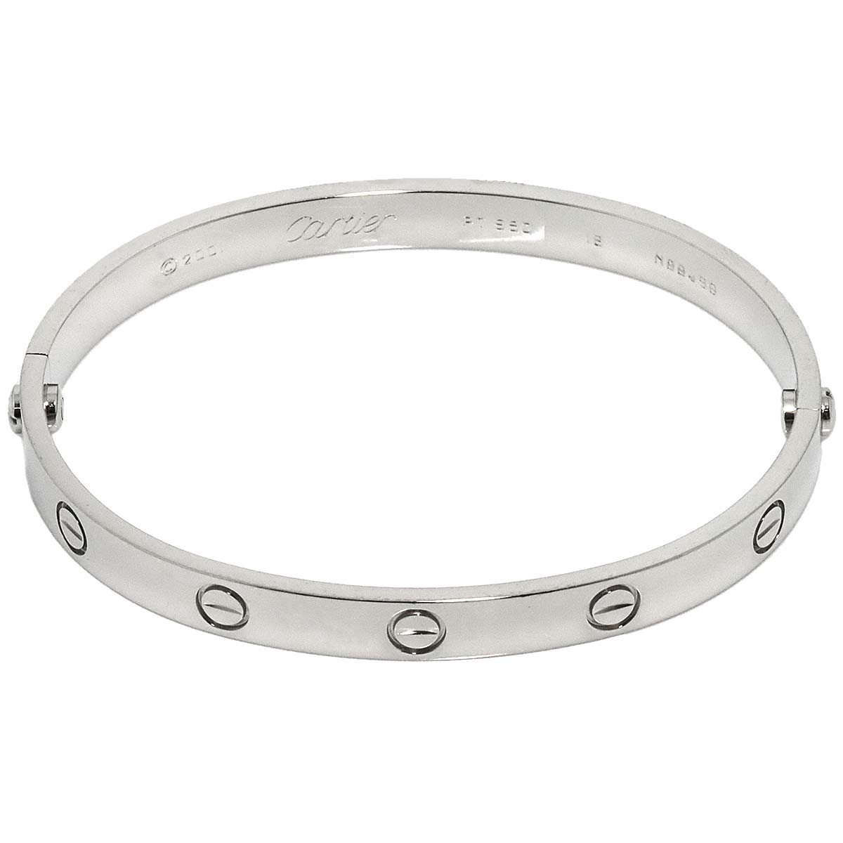 Love Bracelet Bangle Pt Platinum Size18