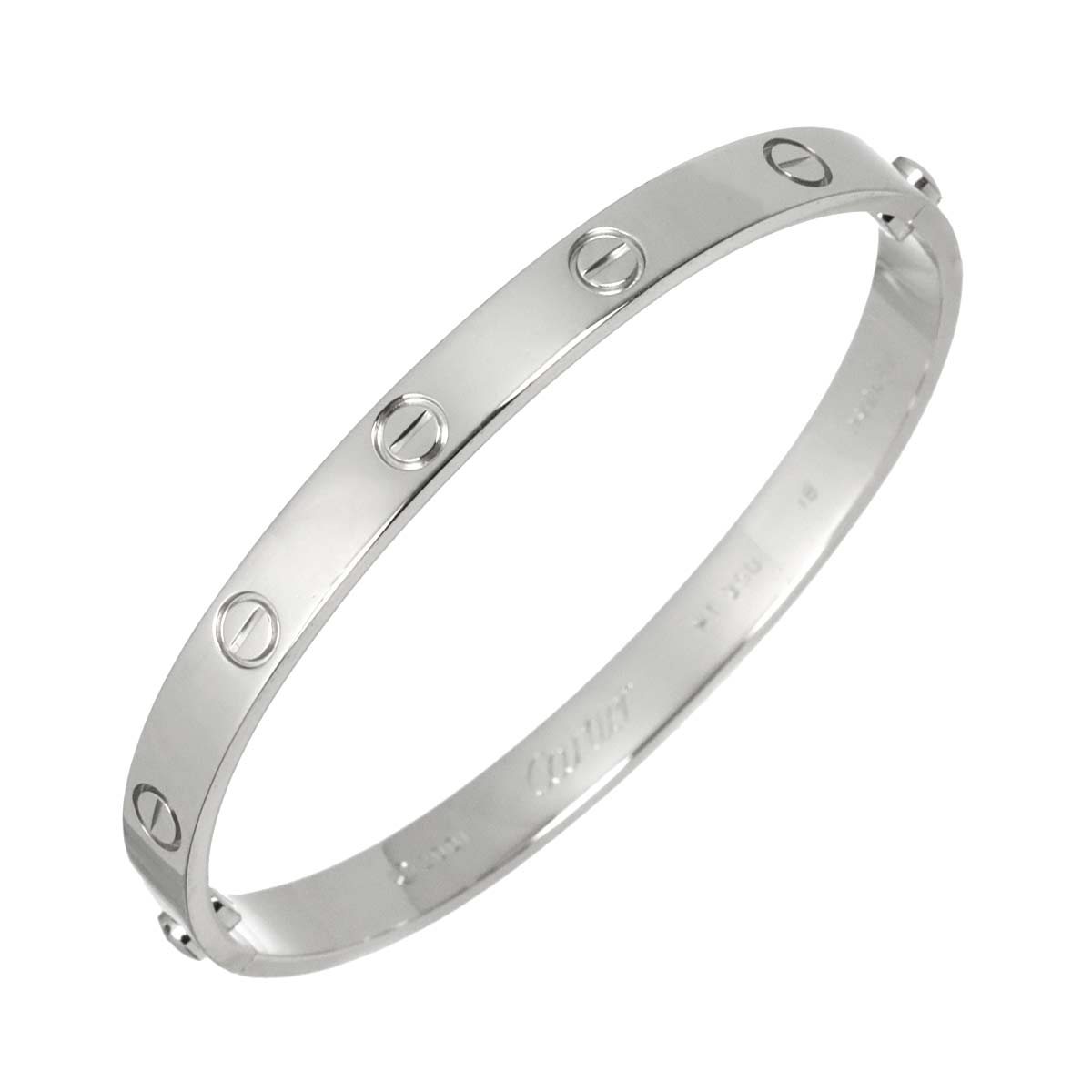 Love Bracelet Bangle Pt Platinum Size18