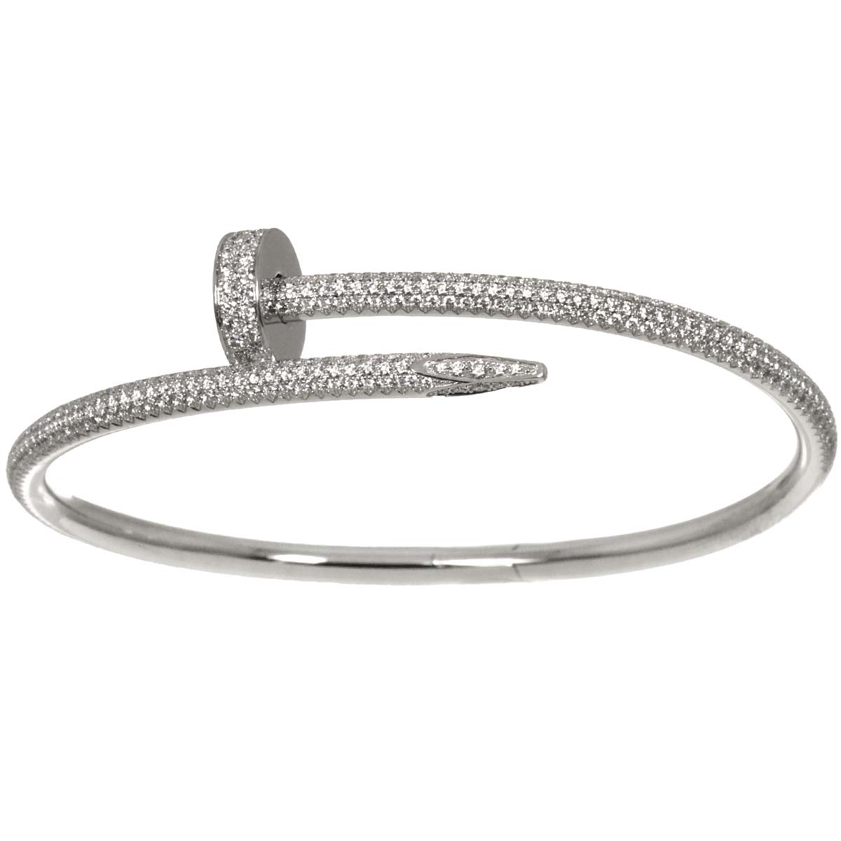 Juste Un Clou Diamond Bracelet Bangle 18K White Gold 750 size17