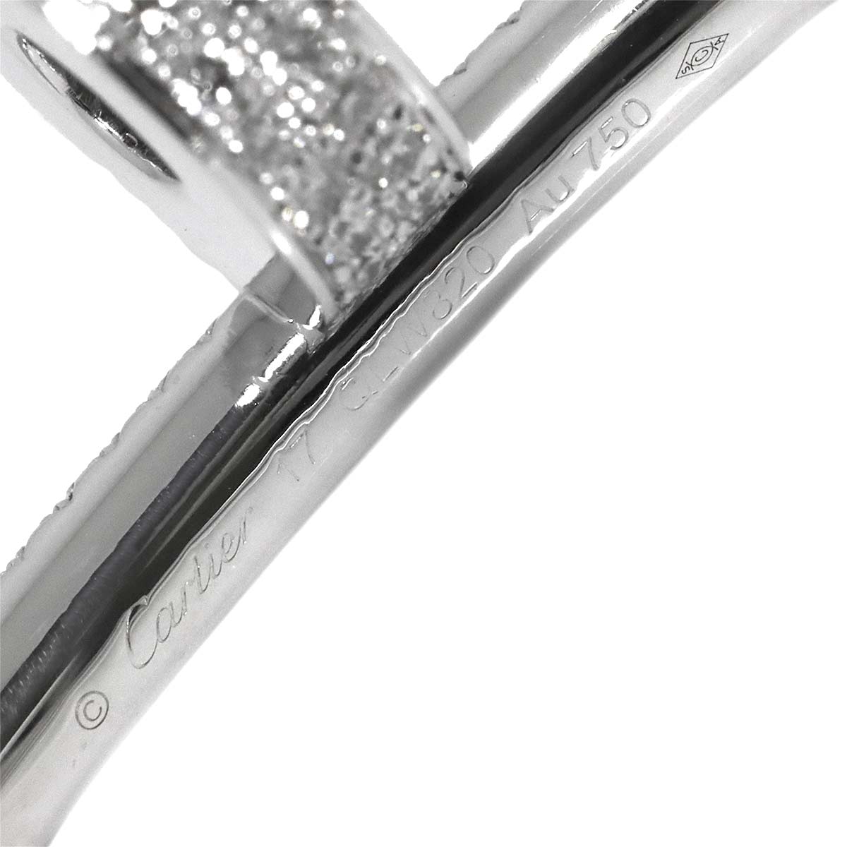 Juste Un Clou Diamond Bracelet Bangle 18K White Gold 750 size17
