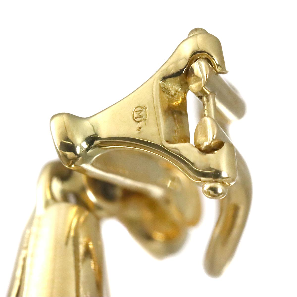 Akoya Pearl 7.4-7.2mm Earrings Clip on 18K Yellow Gold 750