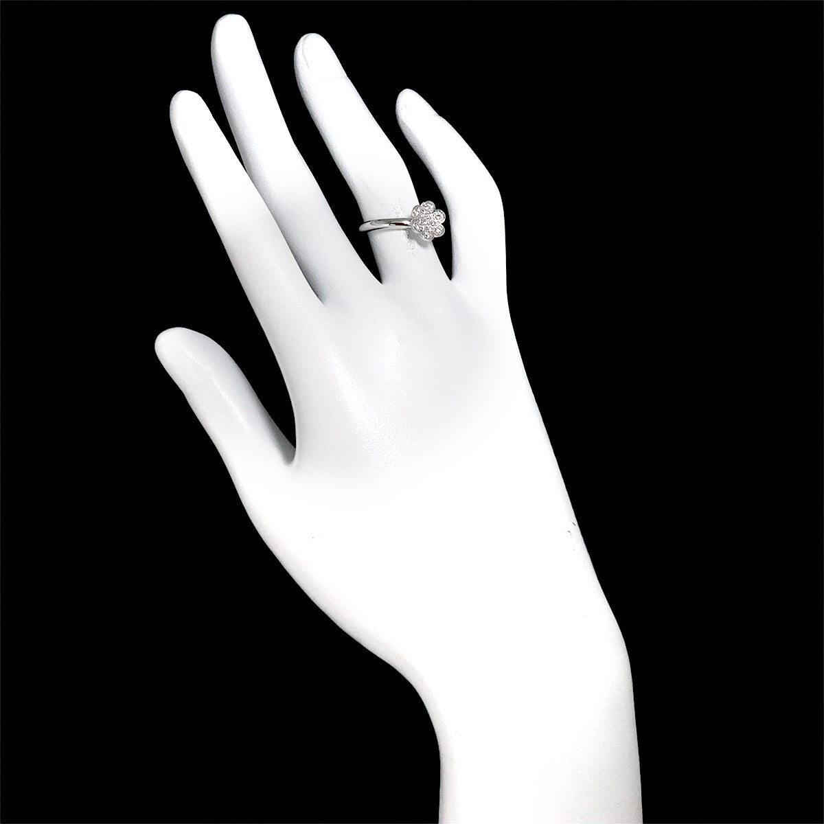 Diamond 0.17ct Ring 18K WG 750 size5.25(US)