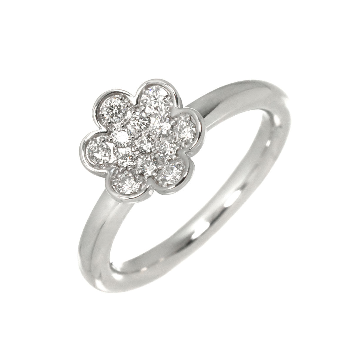 Diamond 0.17ct Ring 18K WG 750 size5.25(US)